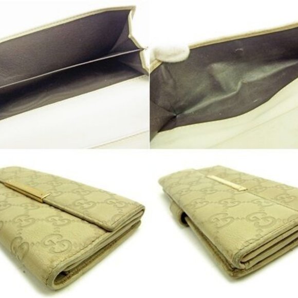 Gucci Wallet Purse Guccissima White Woman unisex Authentic Used - Picture 4 of 12
